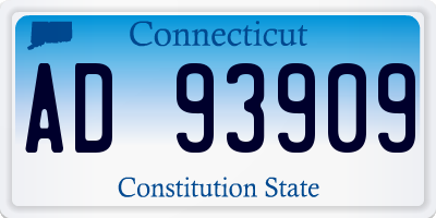 CT license plate AD93909
