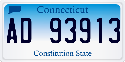 CT license plate AD93913