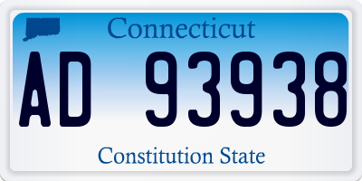 CT license plate AD93938