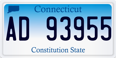 CT license plate AD93955