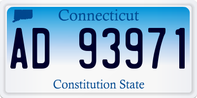 CT license plate AD93971