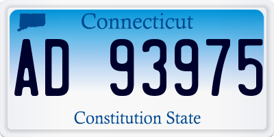 CT license plate AD93975