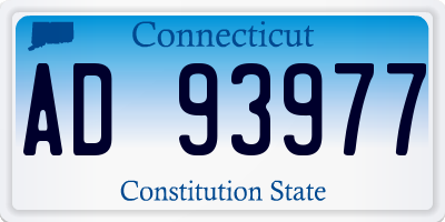 CT license plate AD93977