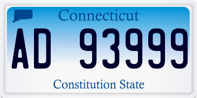 CT license plate AD93999