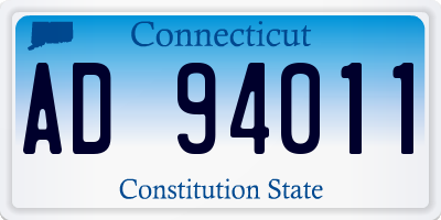 CT license plate AD94011