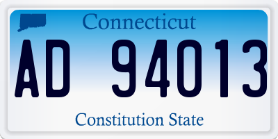 CT license plate AD94013