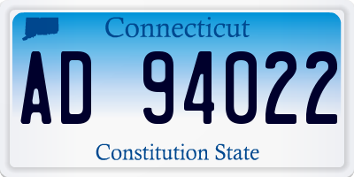 CT license plate AD94022
