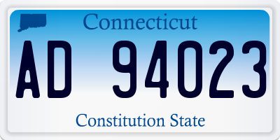 CT license plate AD94023
