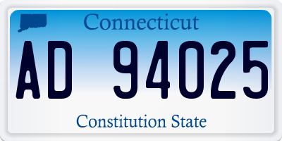 CT license plate AD94025