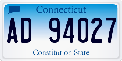 CT license plate AD94027