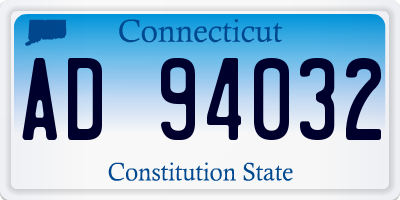 CT license plate AD94032