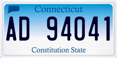 CT license plate AD94041