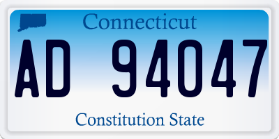 CT license plate AD94047