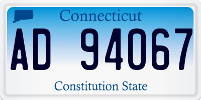 CT license plate AD94067