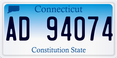 CT license plate AD94074