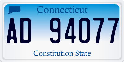 CT license plate AD94077