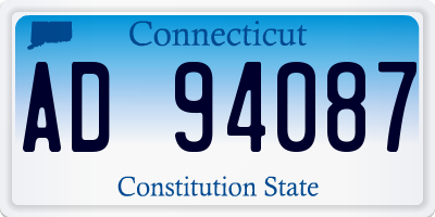 CT license plate AD94087