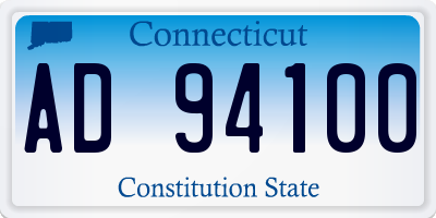 CT license plate AD94100
