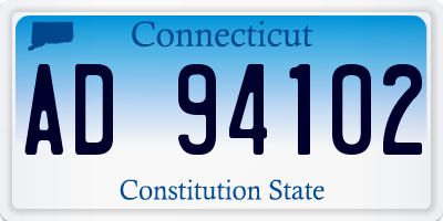 CT license plate AD94102