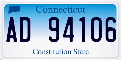 CT license plate AD94106