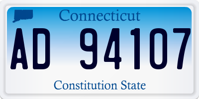 CT license plate AD94107