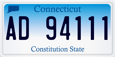 CT license plate AD94111