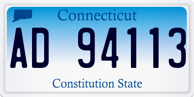 CT license plate AD94113