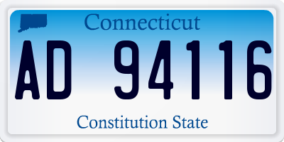 CT license plate AD94116