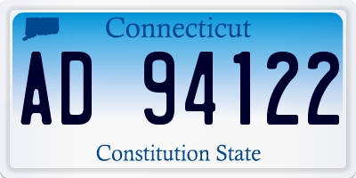 CT license plate AD94122