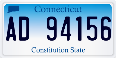 CT license plate AD94156