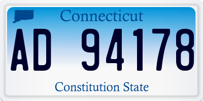 CT license plate AD94178