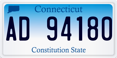 CT license plate AD94180