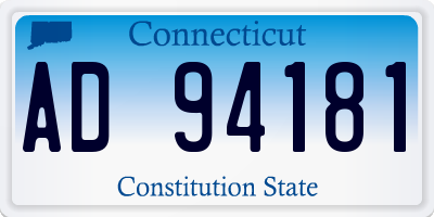 CT license plate AD94181