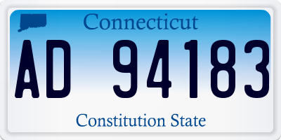 CT license plate AD94183