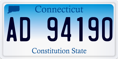 CT license plate AD94190