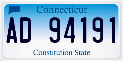 CT license plate AD94191