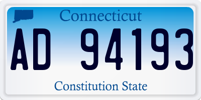 CT license plate AD94193