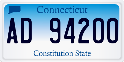 CT license plate AD94200