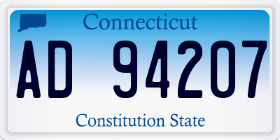 CT license plate AD94207