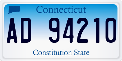 CT license plate AD94210