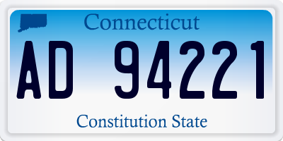 CT license plate AD94221