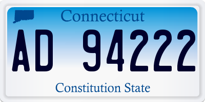CT license plate AD94222