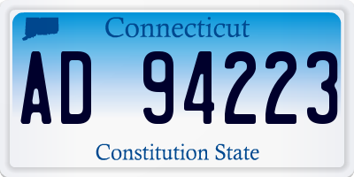 CT license plate AD94223