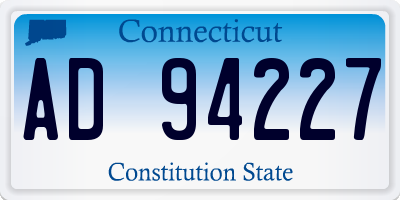 CT license plate AD94227
