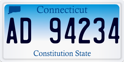 CT license plate AD94234