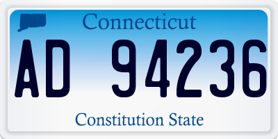 CT license plate AD94236