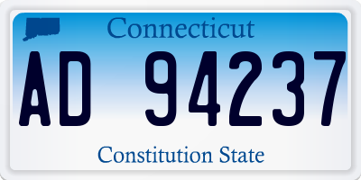 CT license plate AD94237
