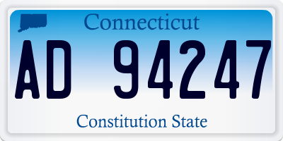 CT license plate AD94247