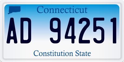 CT license plate AD94251