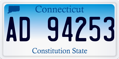 CT license plate AD94253
